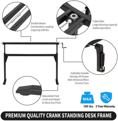 Elevate Desk - Black/ White - Fine Living