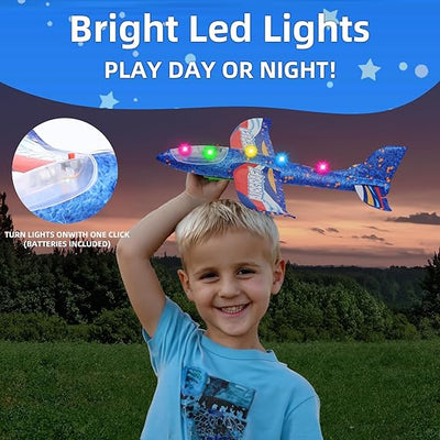 4-Pack LED Airplane Launcher Toy