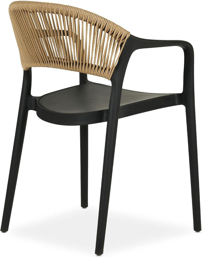 Oslo Rope Chair - Black & Brown - Finery