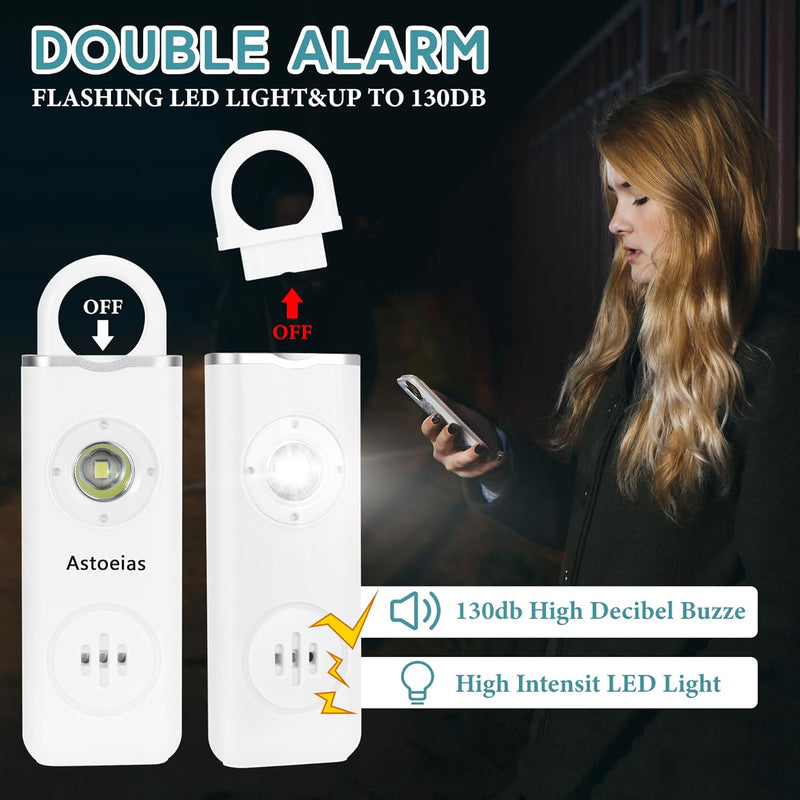 LED Personal Alarm - White