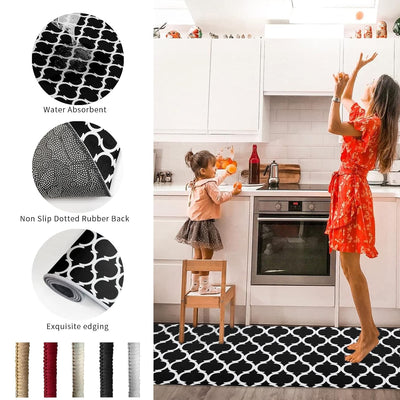 FlowEase- Black - Rectangle Bath Mat - 40*60cm