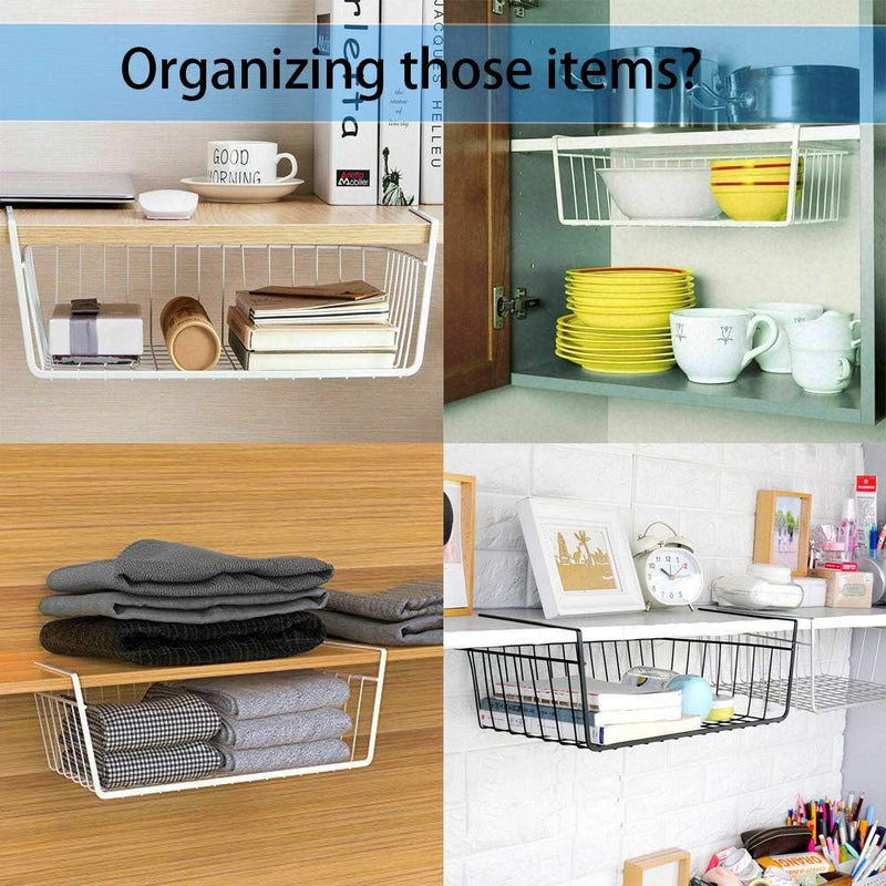 Fine Living Hanging Storage baskets-Black