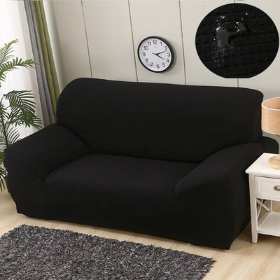 Fine Living Jacquard 3 Seater Couch Cover - Black