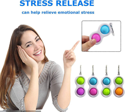 Mini Simple Dimple Fidget Toy Blue - Pink