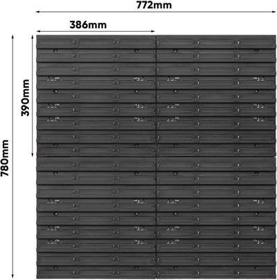 Set of 4 wall plates 576x390mm + 82 accessories