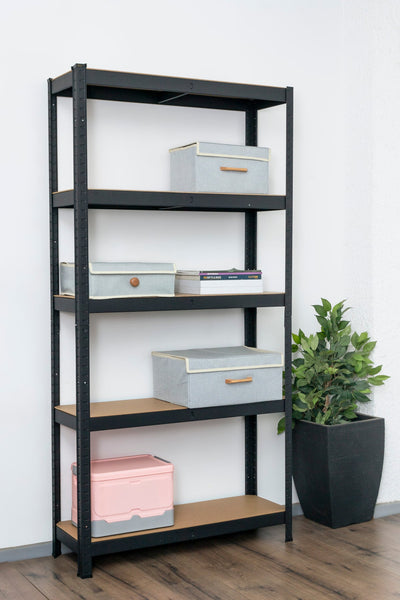 Fine Living - 5 Layer Shelf Matt Black - 2pc set