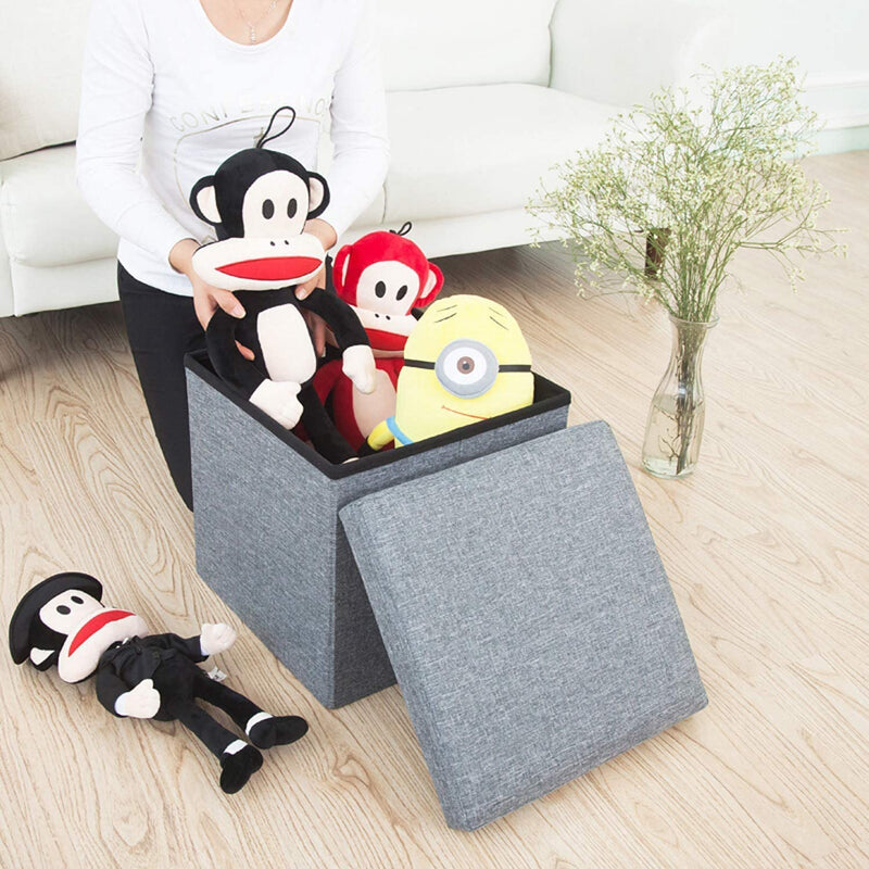 Storage Ottoman Double - Light Grey