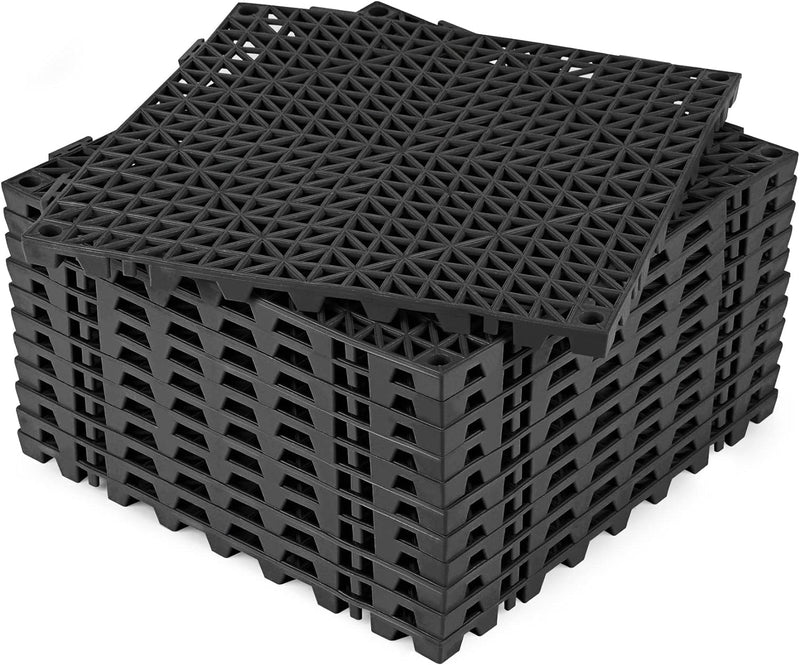 Ulti Max PP 30*30cm Interlocking Tiles - 9pc - Black