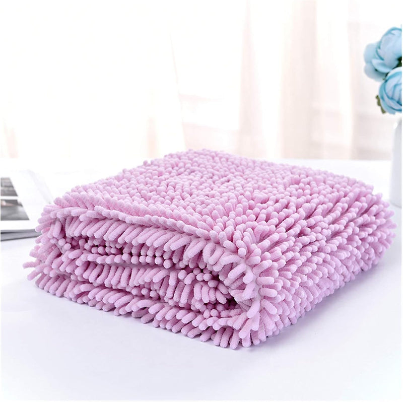 Shaggy Dog Towel- Pink