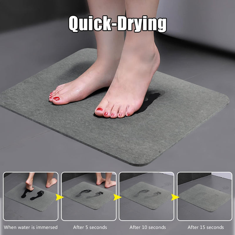 Diatom Mud Bath Mat- Dark Grey