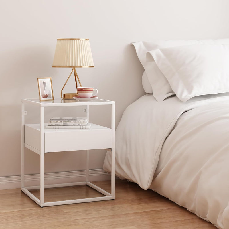 Fine Living Athens Side Table - White - Fine Living