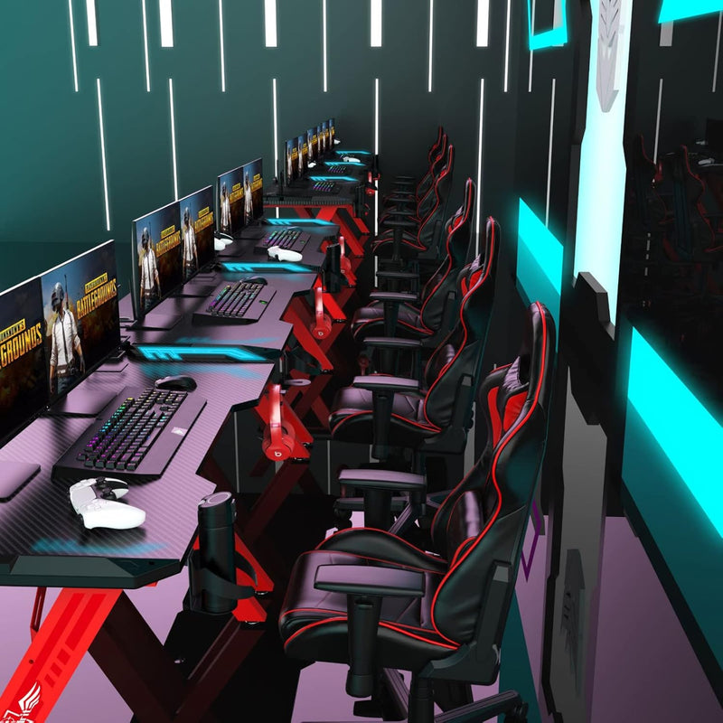LumiDesk  LED Light Gaming Desk - Fine Living