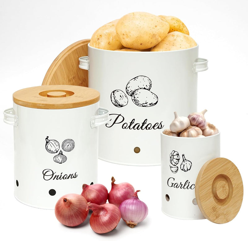 3pcs Storage Container with Bamboo lid