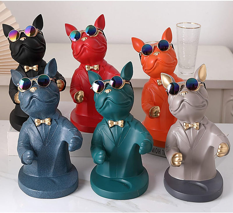 Bulldog Wine Holder - Blue
