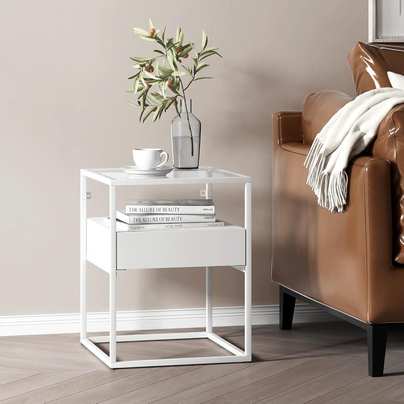 Fine Living Athens Side Table - White - Fine Living