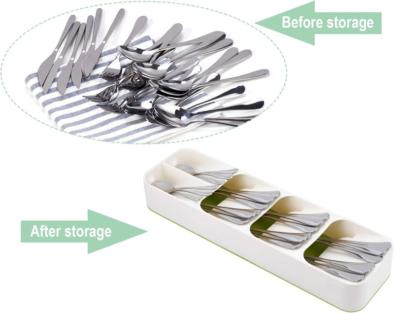 Cutlery Drawer Organiser - White