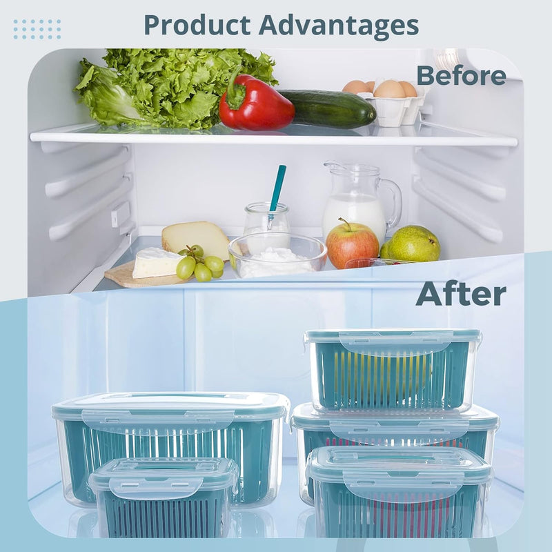 Multifunctional Airtight Drainer Food Storage