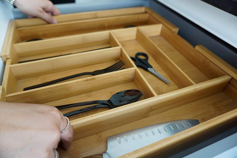 Fine Living - Expand Bamboo Cutlery Tray - Large
