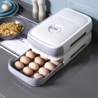 Long Lasting Egg Tray - White/Grey