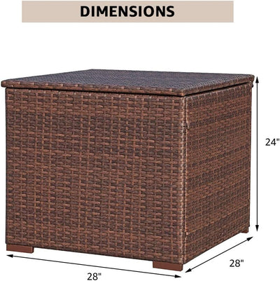 Rattan Patio Storage Box - Urban Grey