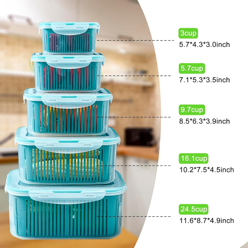 Multifunctional Airtight Drainer Food Storage