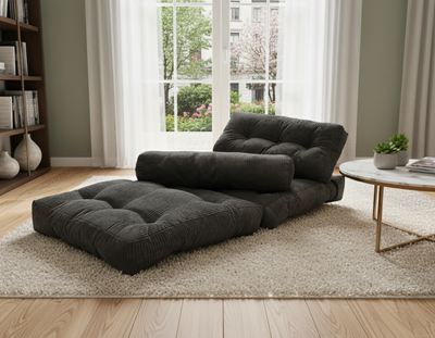 Foldable Chair Bed - Grey - Finery