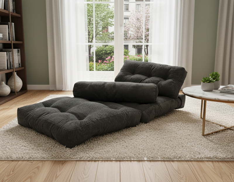 Foldable Chair Bed - Grey - Finery