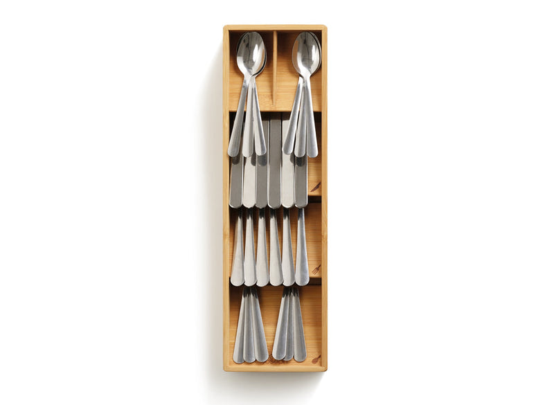 Bamboo Space Saver Cutlery Organizer - Fine Living