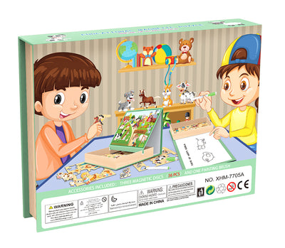 2 in 1 Farm Magnetic Puzzle and Drawing Board - Jeronimo