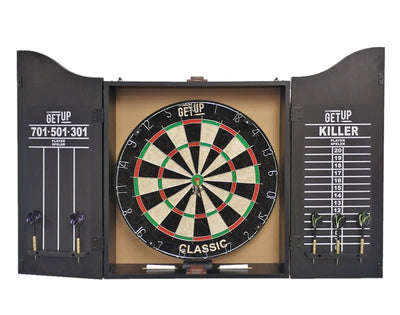 GetUp Classic Dartboard with Cabinet
