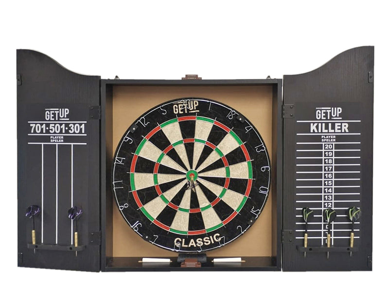 GetUp Classic Dartboard with Cabinet