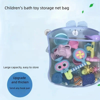 Bathroom Storage Bag With Suction Cups For Bath Toys