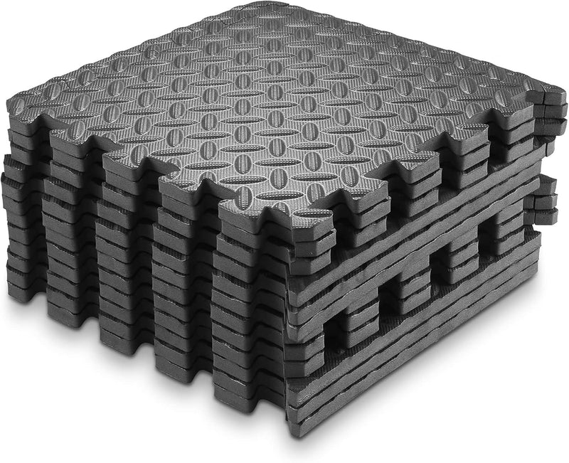 Pro EVA Foam 60*60cm Interlocking Tiles -4pc - Black