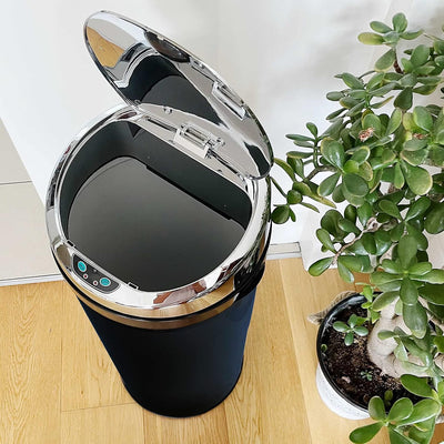 Auto Waste Sensor Trash Bin - Black - 50L - Fine Living