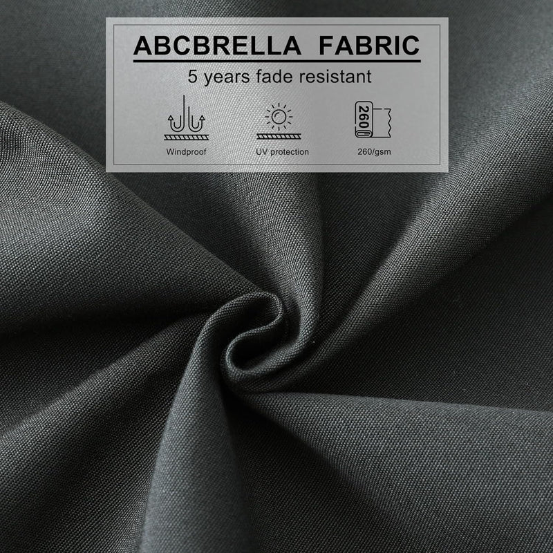 Tahiti Roma Umbrella - Grey - Fine Living