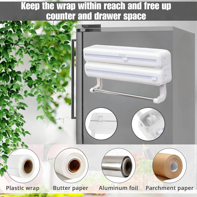 Plastic Film Cutter and Paper Towel Holder - Fine Living