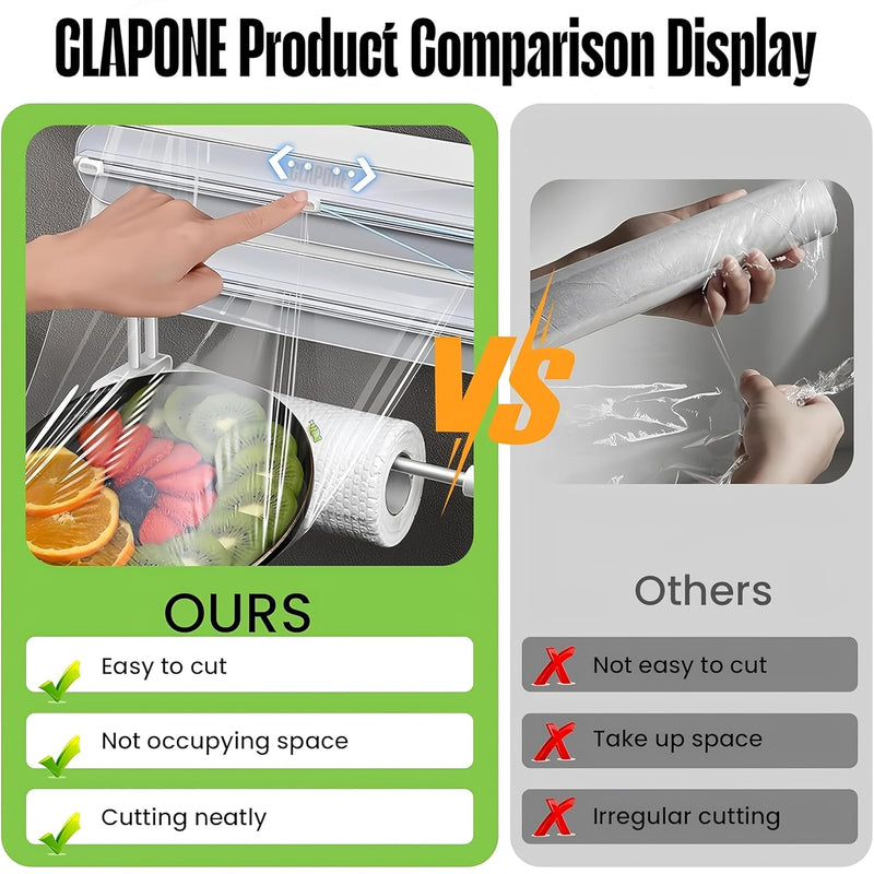 Plastic Film Cutter and Paper Towel Holder - Fine Living