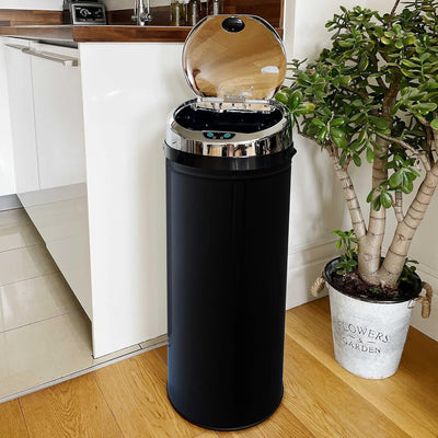 Auto Waste Sensor Trash Bin - Black - 50L - Fine Living