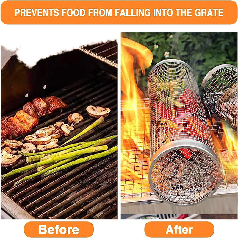 Rolling Grill Basket - Fine Living, 2pcs set
