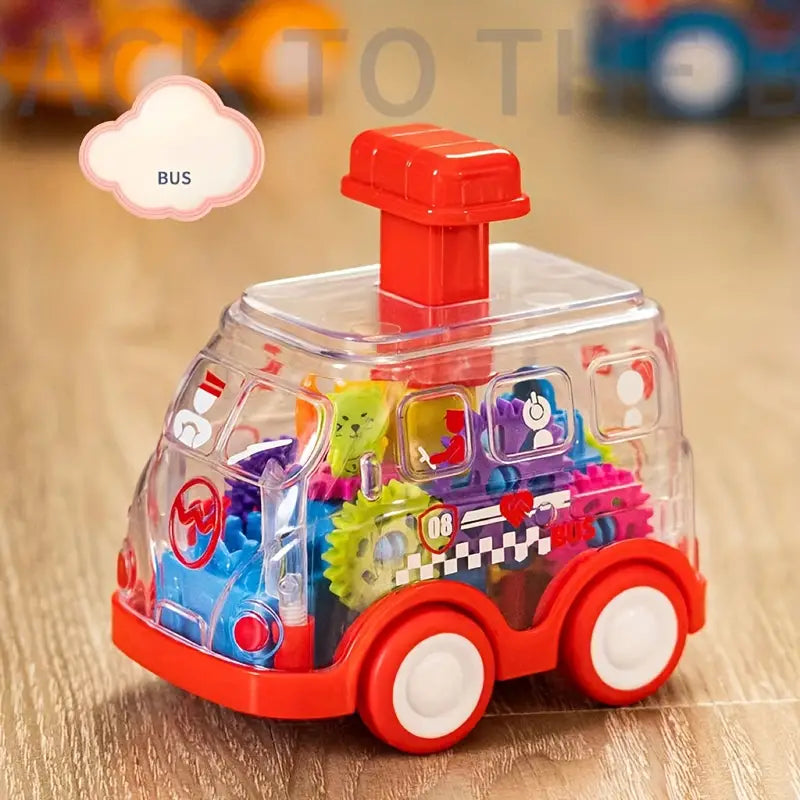 Cartoon Transparent Gear Toy Car