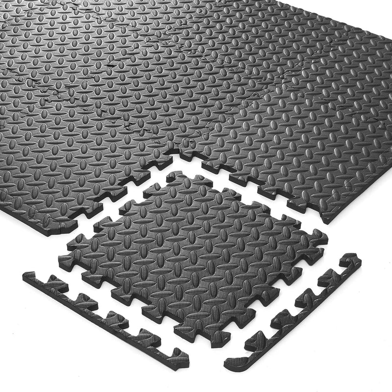 Pro EVA Foam 60*60cm Interlocking Tiles -4pc - Black
