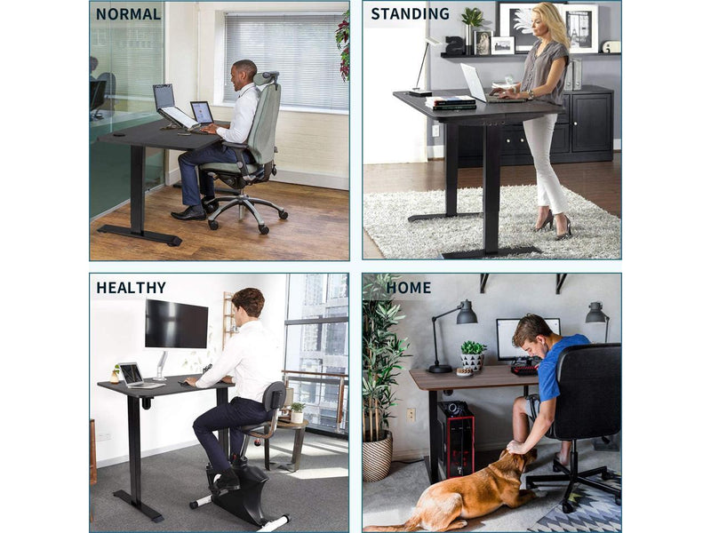 Height Adjustable Office Desk - Black