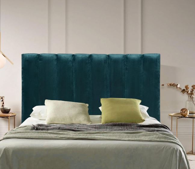 Velvet Dynamo Headboard - King - Green