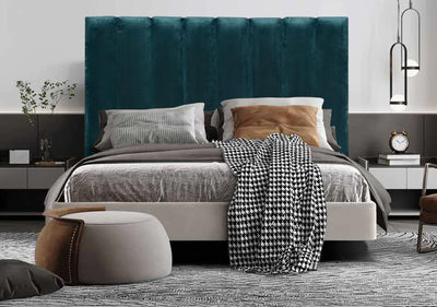 Velvet Dynamo Headboard - King - Green