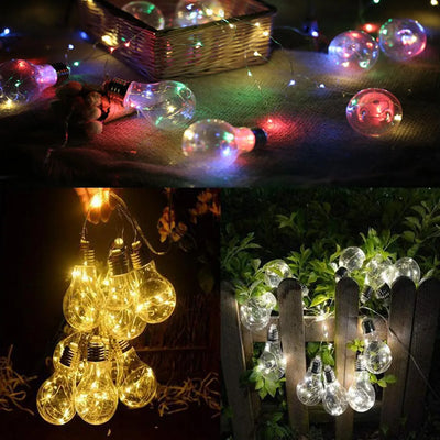 Bulb String Lights - Silver Multi Globes