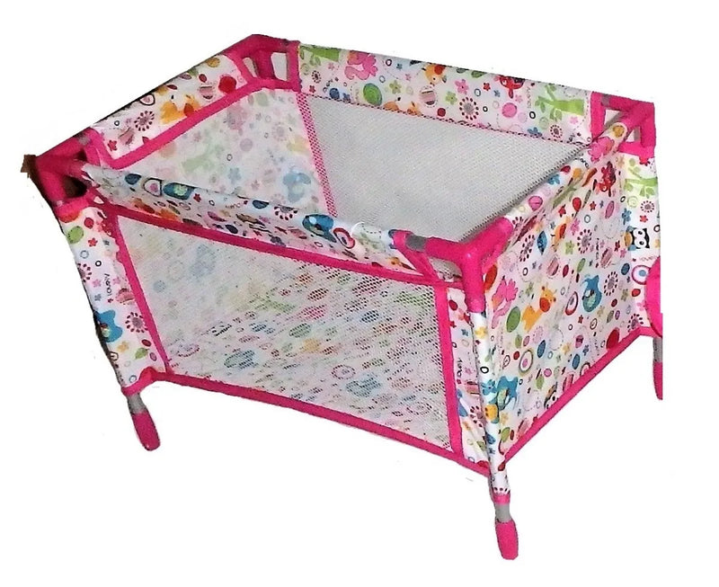 Jeronimo Doll Camp Cot - Pink Animals