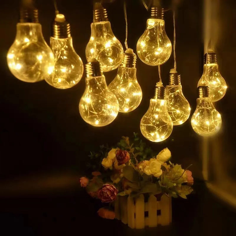 Bulb String Lights - Silver Multi Globes
