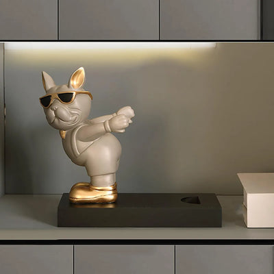 Bulldog Wine Holder - Grey