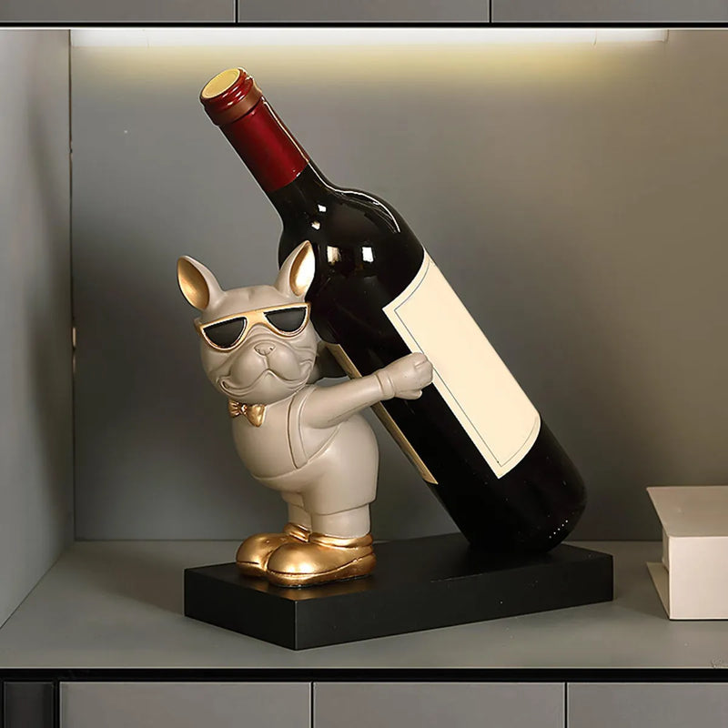 Bulldog Wine Holder - Grey
