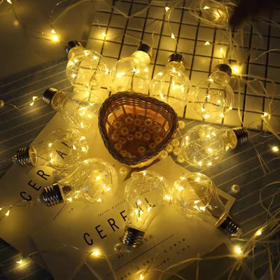 Bulb String Lights - Silver Multi Globes